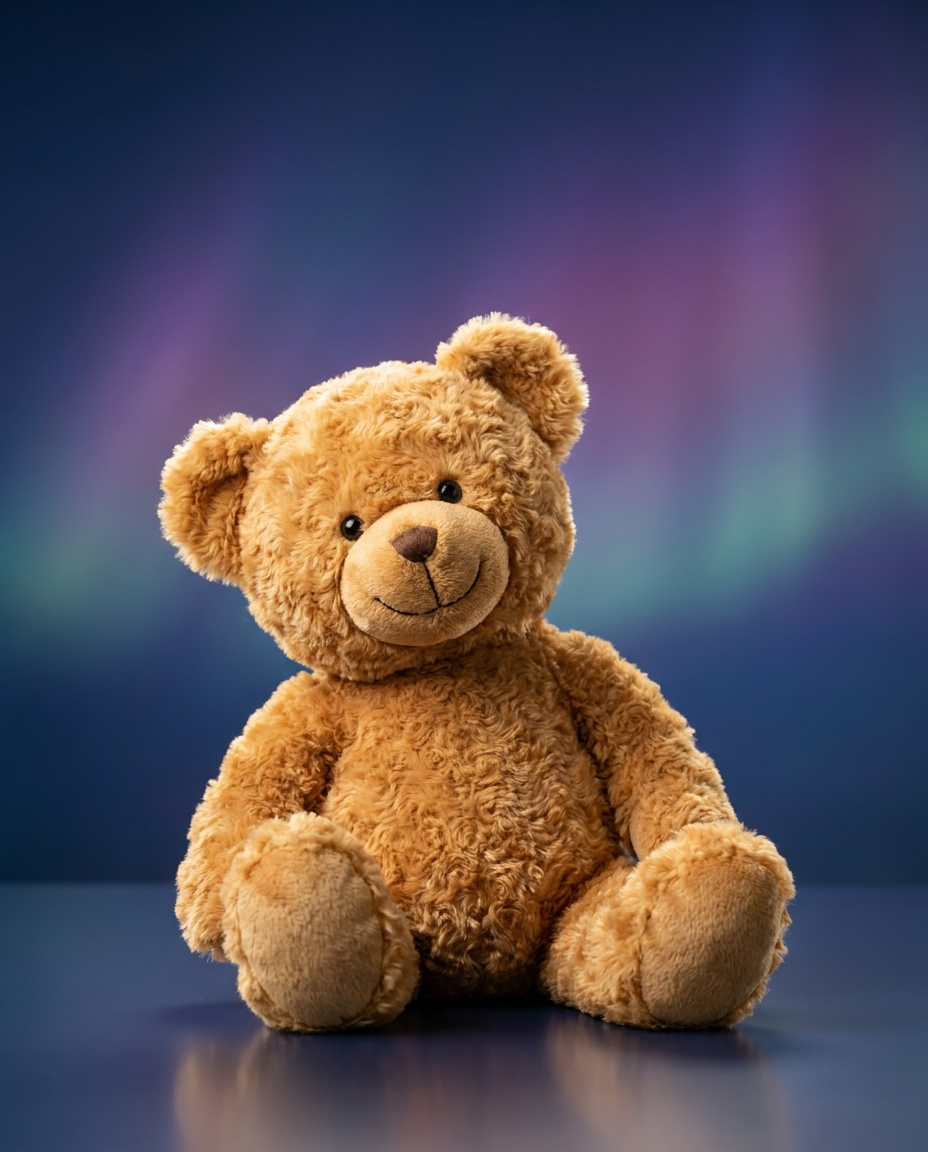 Plush bear — original illustration, not the licensed character